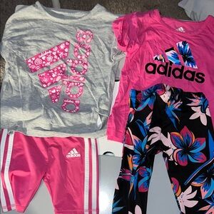 Adidas Kids' Floral and Logo Outfit Set